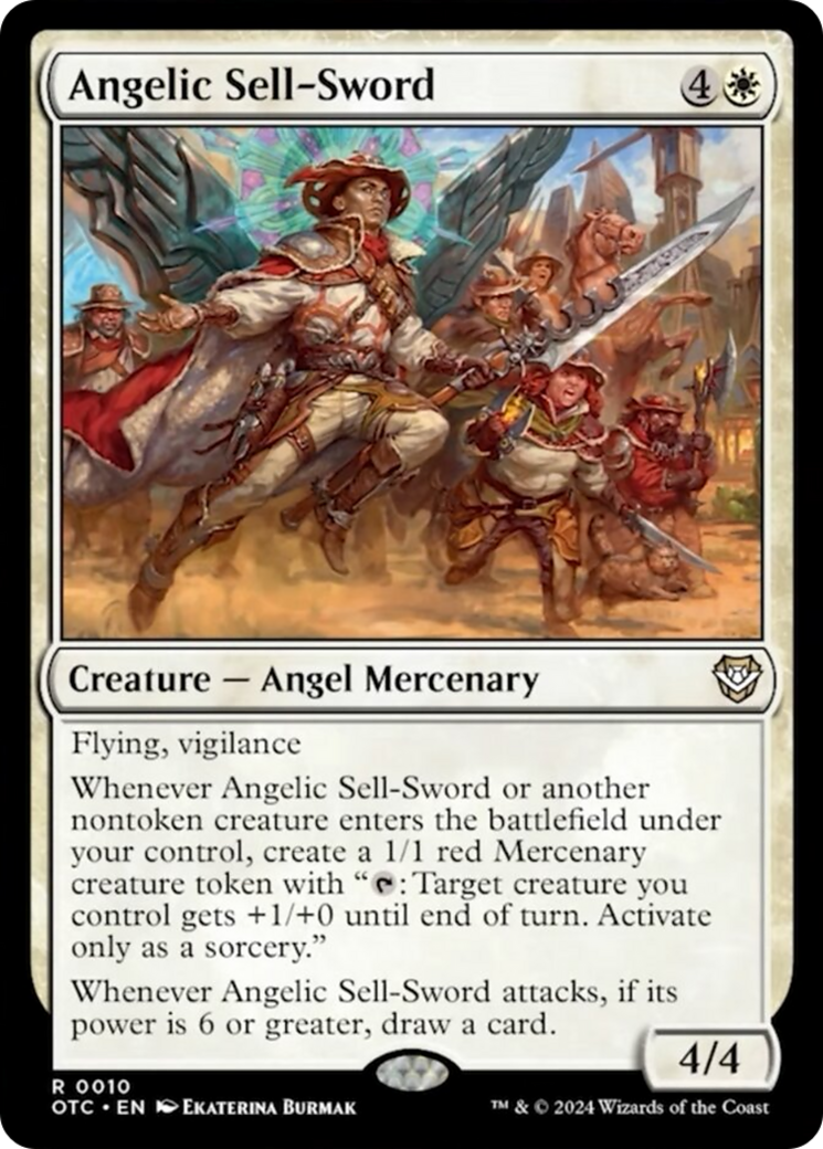 Angelic Sell-Sword [Outlaws of Thunder Junction Commander] | Good Games Cannington