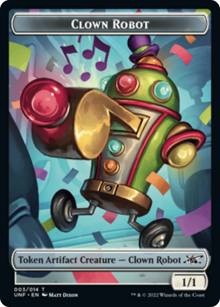 Clown Robot (003) // Food (010) Double-Sided Token [Unfinity Tokens] | Good Games Cannington