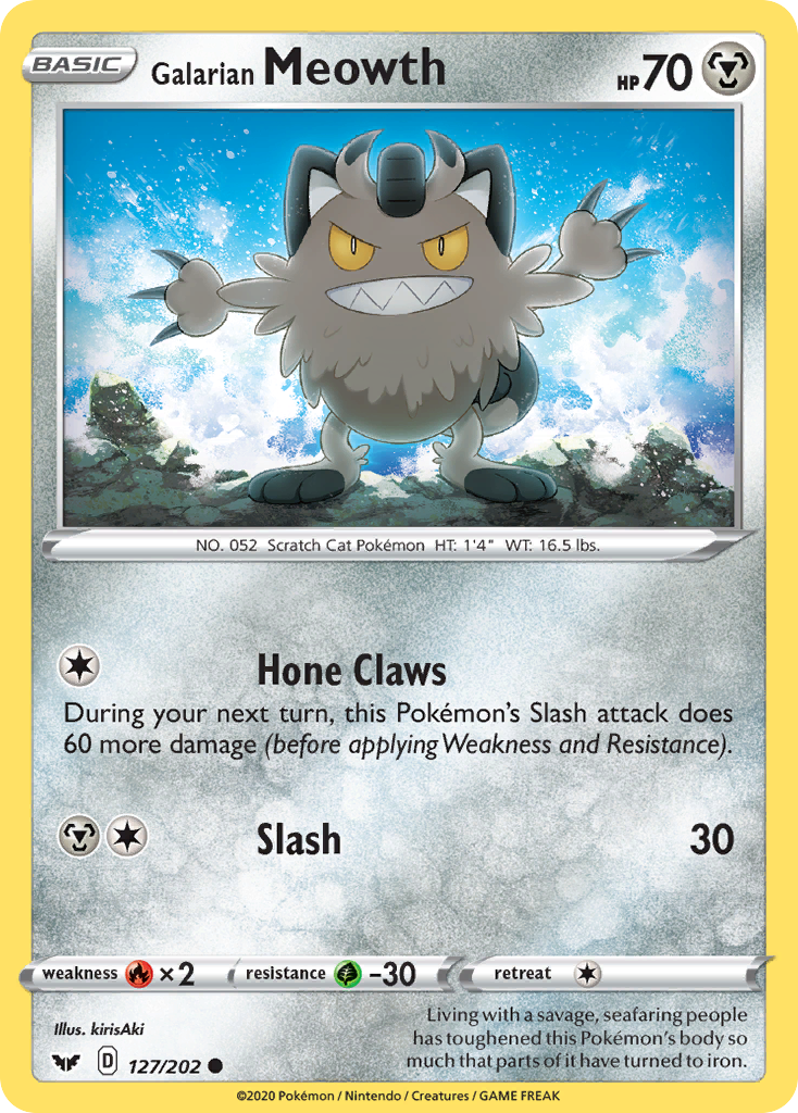 Galarian Meowth (127/202) [Sword & Shield: Base Set] | Good Games Cannington