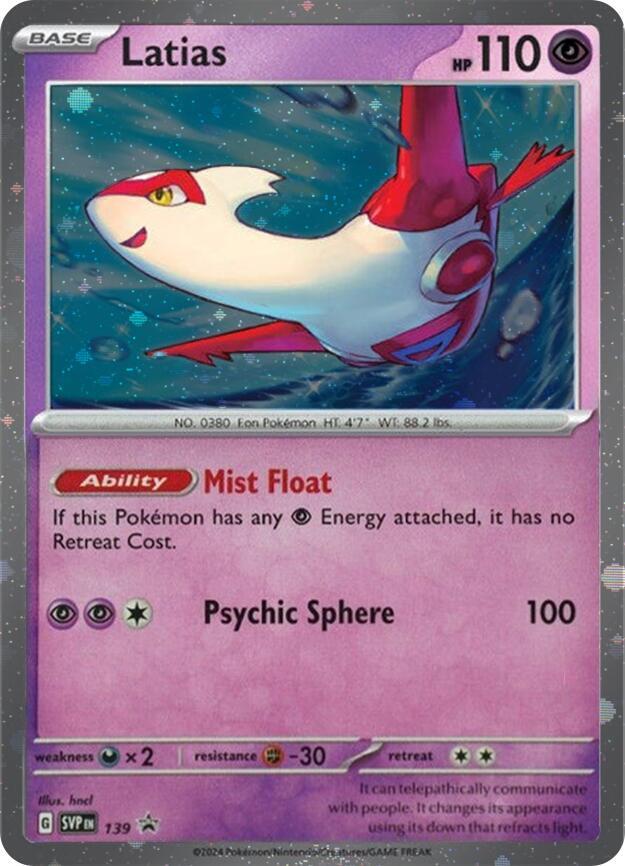 Latias (SVP139) (Cosmo Holo) [Scarlet & Violet: Black Star Promos] | Good Games Cannington