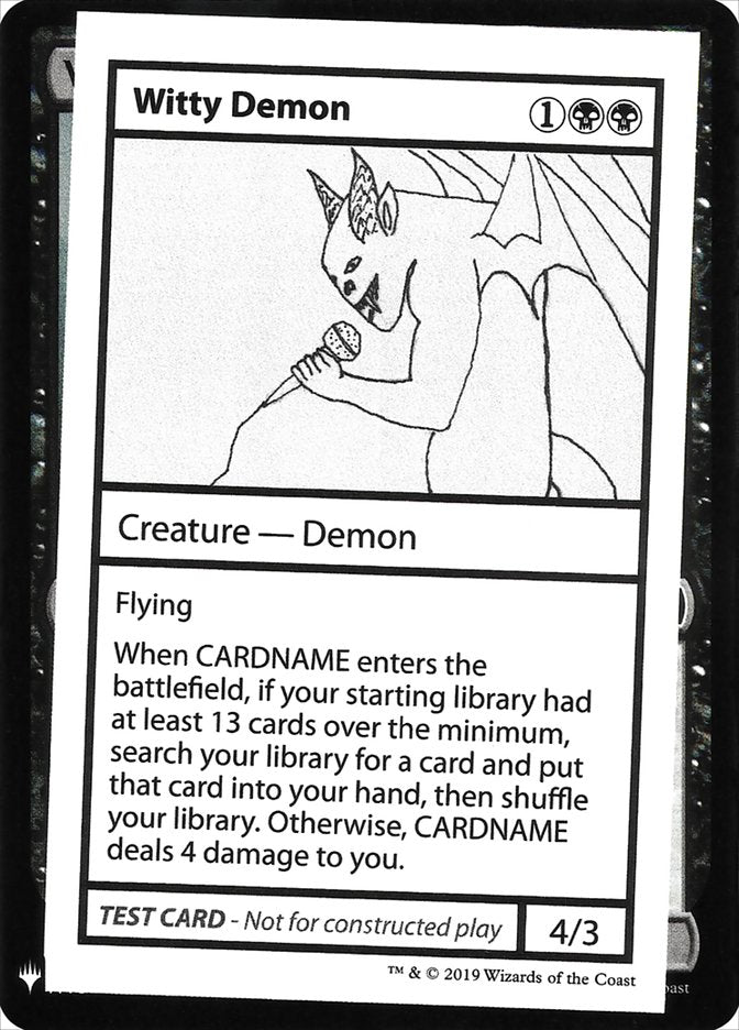 Witty Demon [Mystery Booster Playtest Cards] | Good Games Cannington