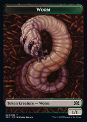 Worm // Aven Initiate Double-Sided Token [Double Masters 2022 Tokens] | Good Games Cannington