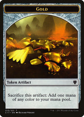 Zombie // Gold Double-Sided Token [Commander 2017 Tokens] | Good Games Cannington