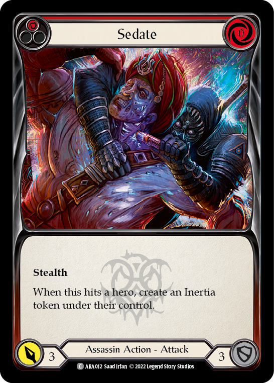 Sedate (Red) [ARA012] (Outsiders Arakni Blitz Deck) | Good Games Cannington