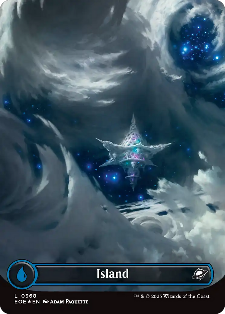 Island (0368) (Borderless) (Galaxy Foil) [Edge of Eternities] | Good Games Cannington