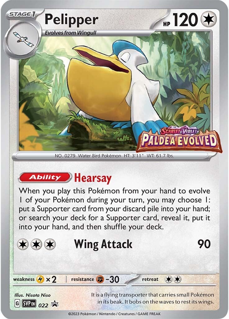 Pelipper (022) [Scarlet & Violet: Black Star Promos] | Good Games Cannington