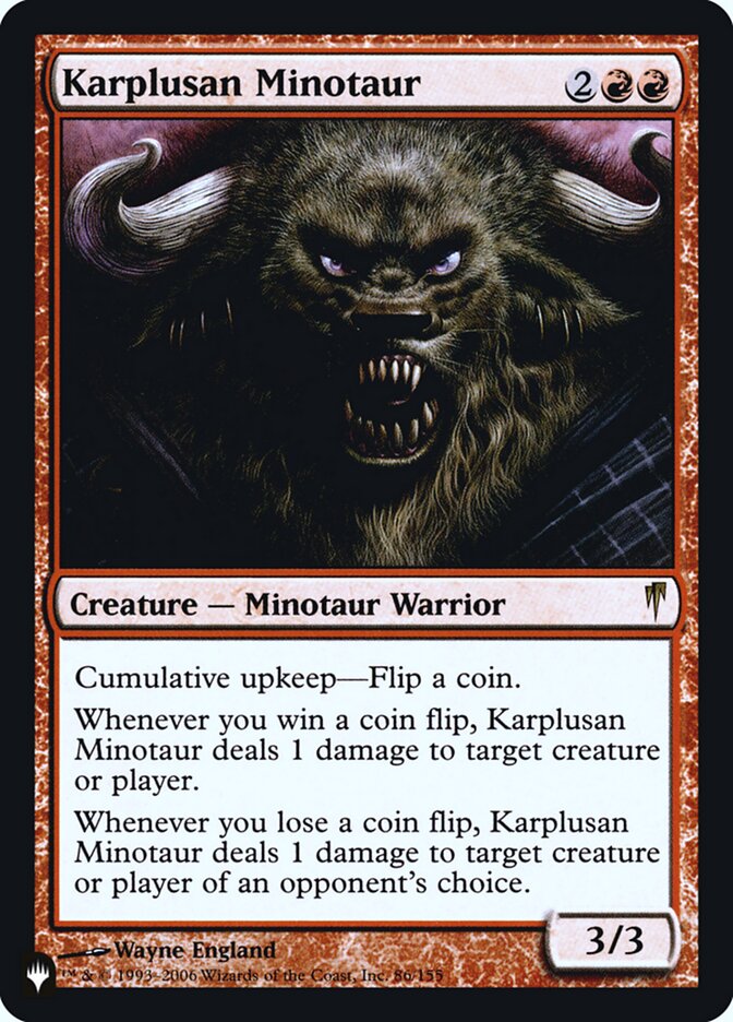 Karplusan Minotaur [Secret Lair: Heads I Win, Tails You Lose] | Good Games Cannington