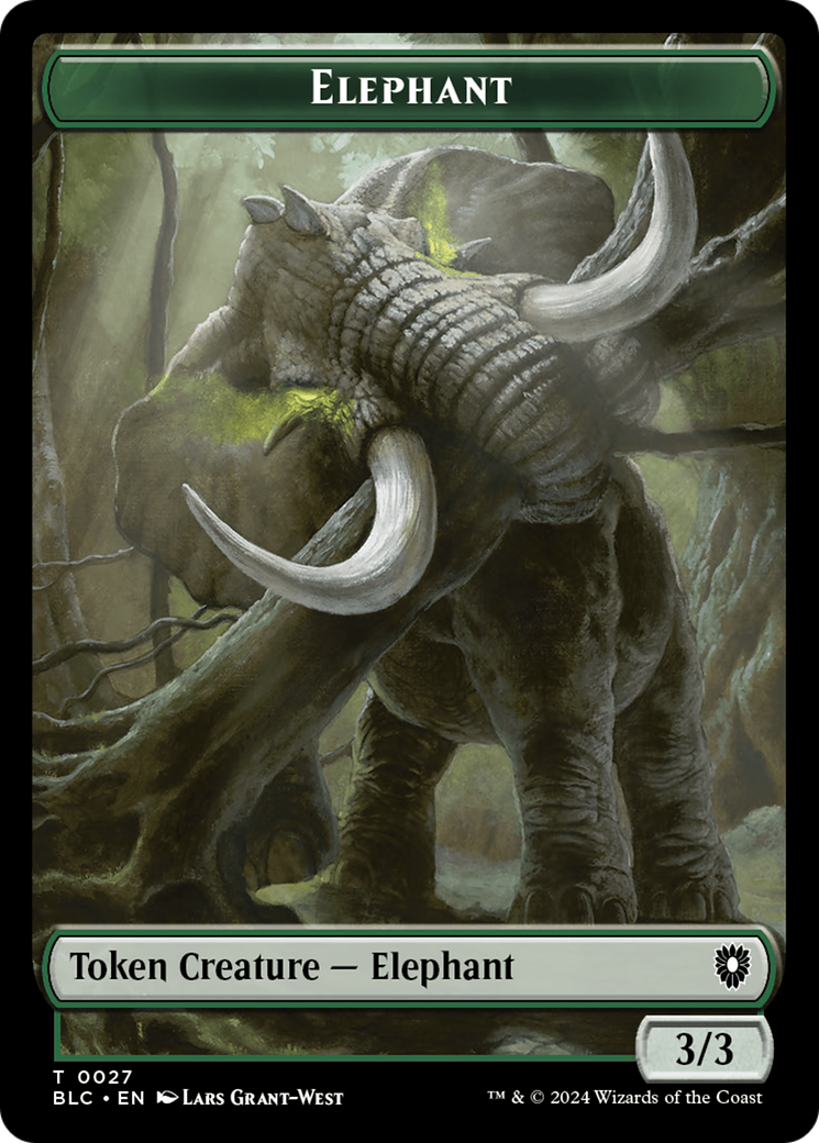 Elephant // Squid Double-Sided Token [Bloomburrow Commander Tokens] | Good Games Cannington