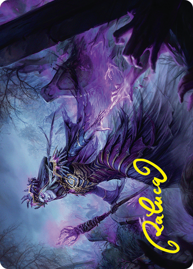 Zul Ashur, Lich Lord Art Card (10/54) (Gold-Stamped Signature) [Foundations Art Series] | Good Games Cannington