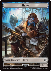 Bird // Hero (0004) Double Sided Token [FINAL FANTASY Commander Tokens] | Good Games Cannington