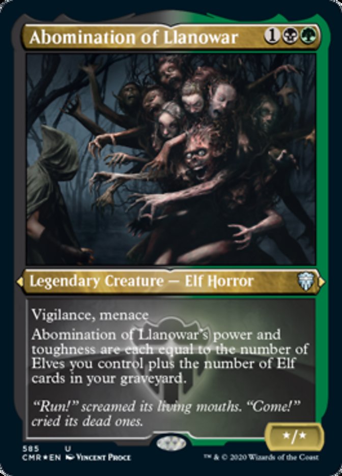 Abomination of Llanowar (Etched) [Commander Legends] | Good Games Cannington