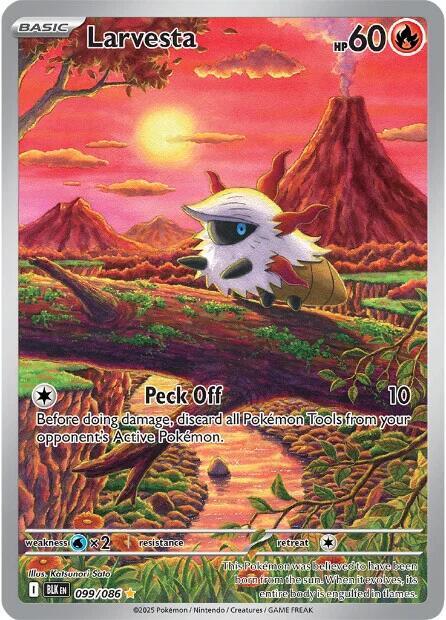 Larvesta 099/086 099/086 (SV: Black Bolt)  - Holofoil | Good Games Cannington