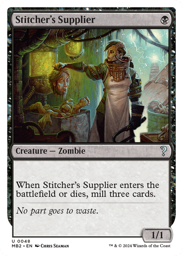 Stitcher's Supplier (White Border) [Mystery Booster 2] | Good Games Cannington