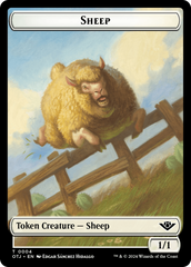 Sheep // Plot Double-Sided Token [Outlaws of Thunder Junction Tokens] | Good Games Cannington