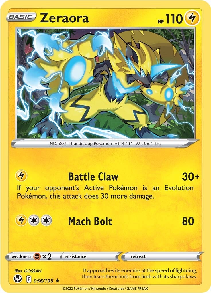 Zeraora (056/195) [Sword & Shield: Silver Tempest] | Good Games Cannington
