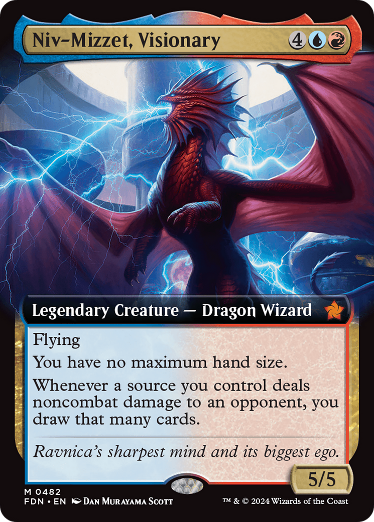 Niv-Mizzet, Visionary (Extended Art) [Foundations] | Good Games Cannington