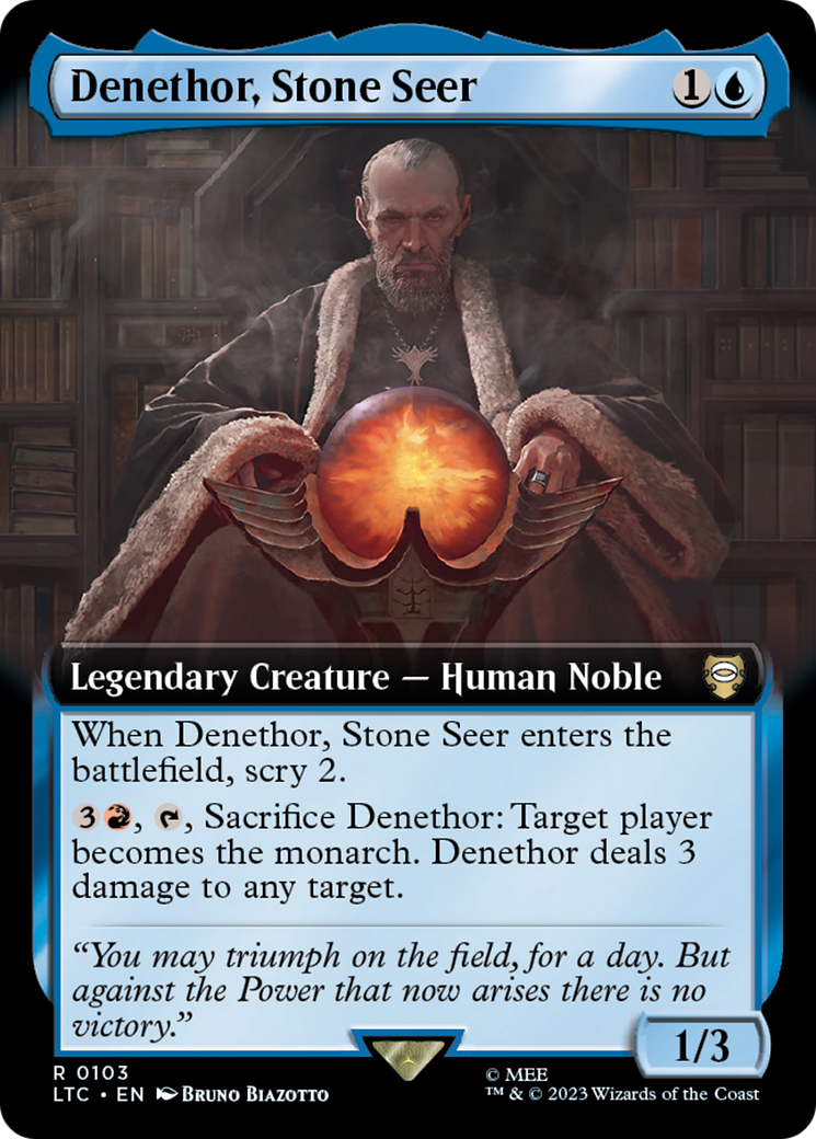 Denethor, Stone Seer (Extended Art) [The Lord of the Rings: Tales of Middle-Earth Commander] | Good Games Cannington