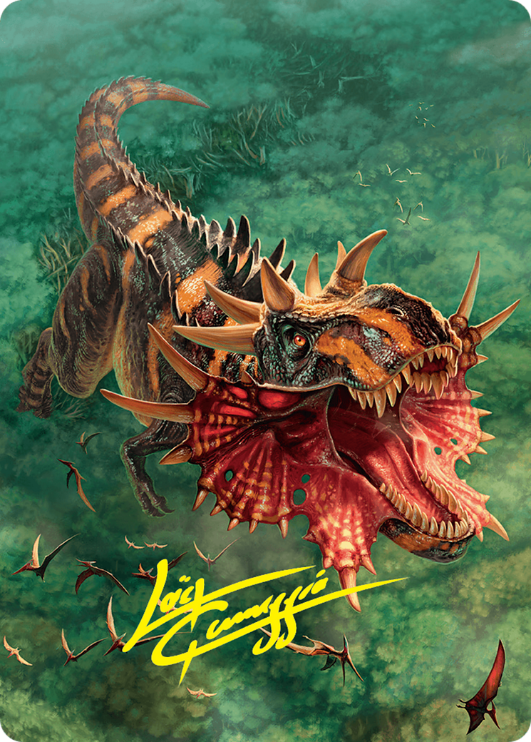 Gigantosaurus Art Card (53/54) (Gold-Stamped Signature) [Foundations Art Series] | Good Games Cannington
