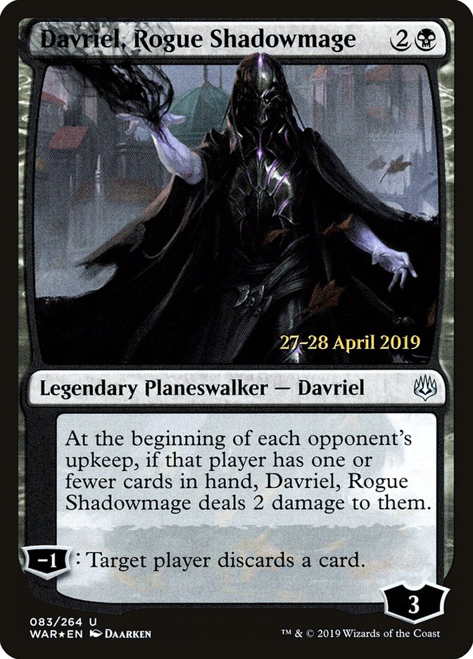 Davriel, Rogue Shadowmage [War of the Spark Prerelease Promos] | Good Games Cannington