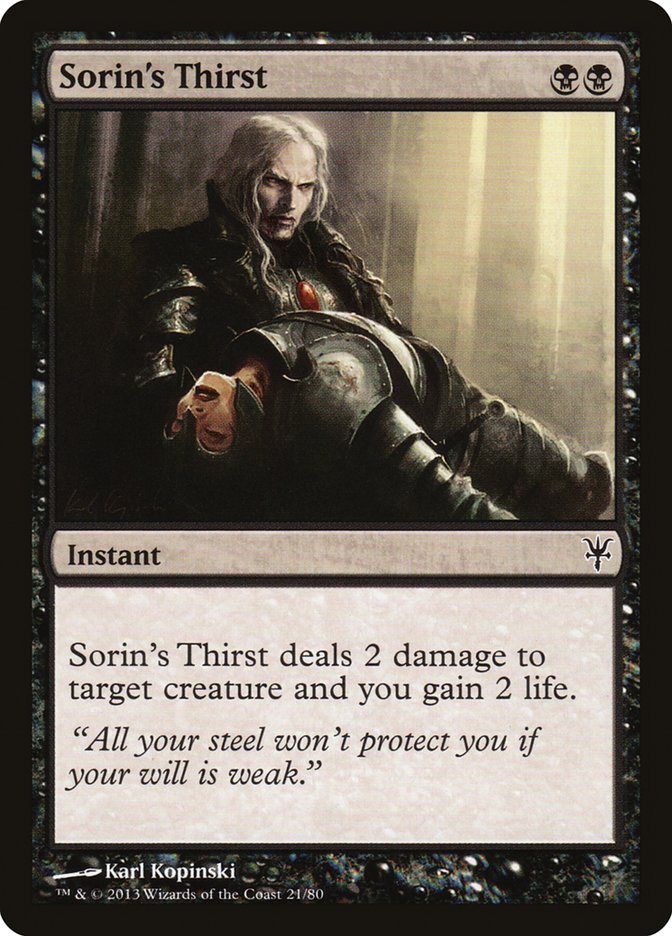 Sorin's Thirst [Duel Decks: Sorin vs. Tibalt] | Good Games Cannington