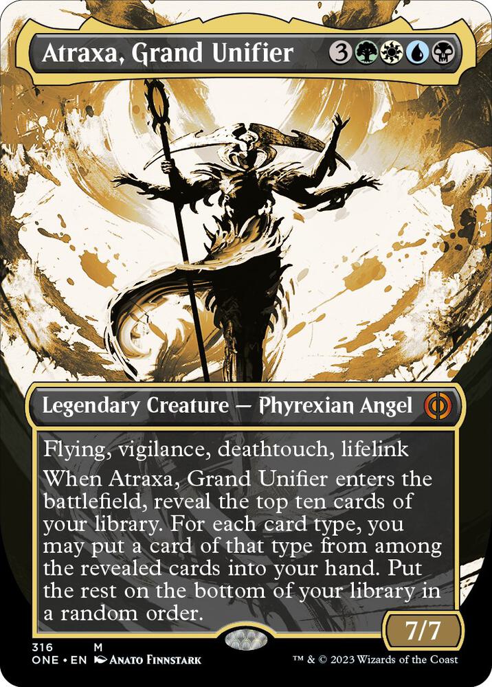 Atraxa, Grand Unifier 316 (Phyrexia: All Will Be One)  - Borderless Foil | Good Games Cannington