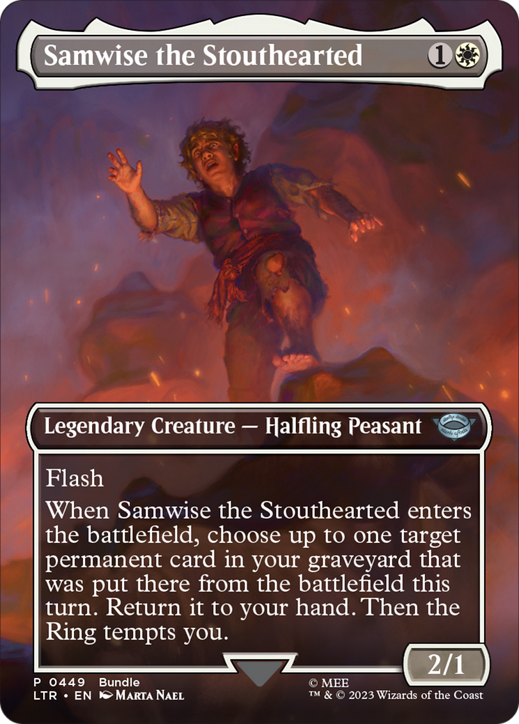 Samwise the Stouthearted (Borderless Alternate Art) [The Lord of the Rings: Tales of Middle-Earth] | Good Games Cannington