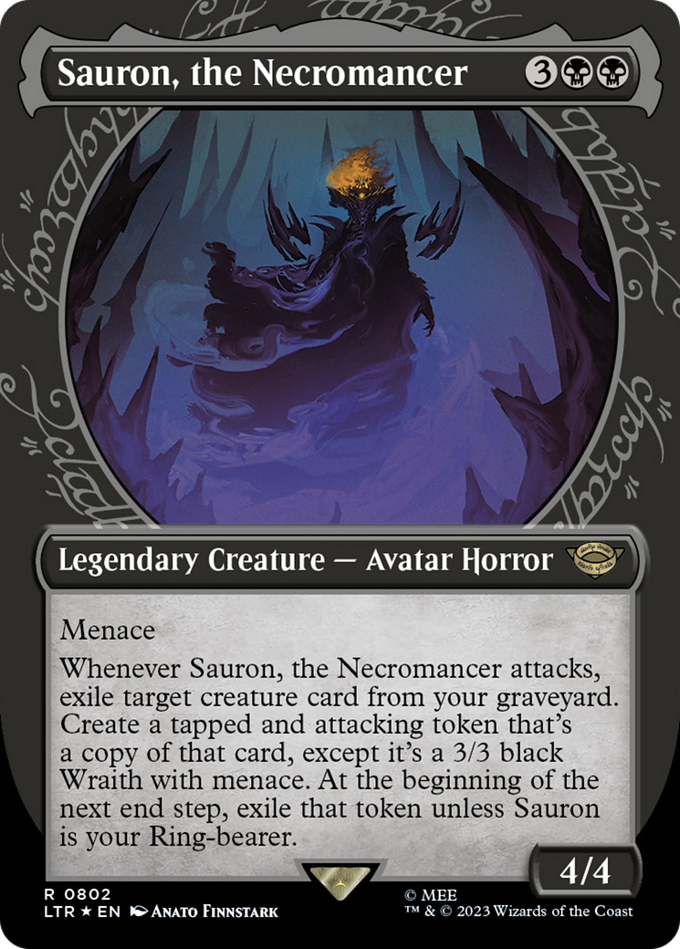 Sauron, the Necromancer (Showcase) (Surge Foil) [The Lord of the Rings: Tales of Middle-Earth] | Good Games Cannington