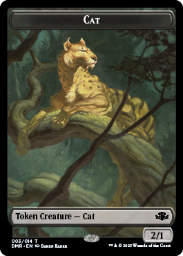 Goblin // Cat (003) Double-Sided Token [Dominaria Remastered Tokens] | Good Games Cannington