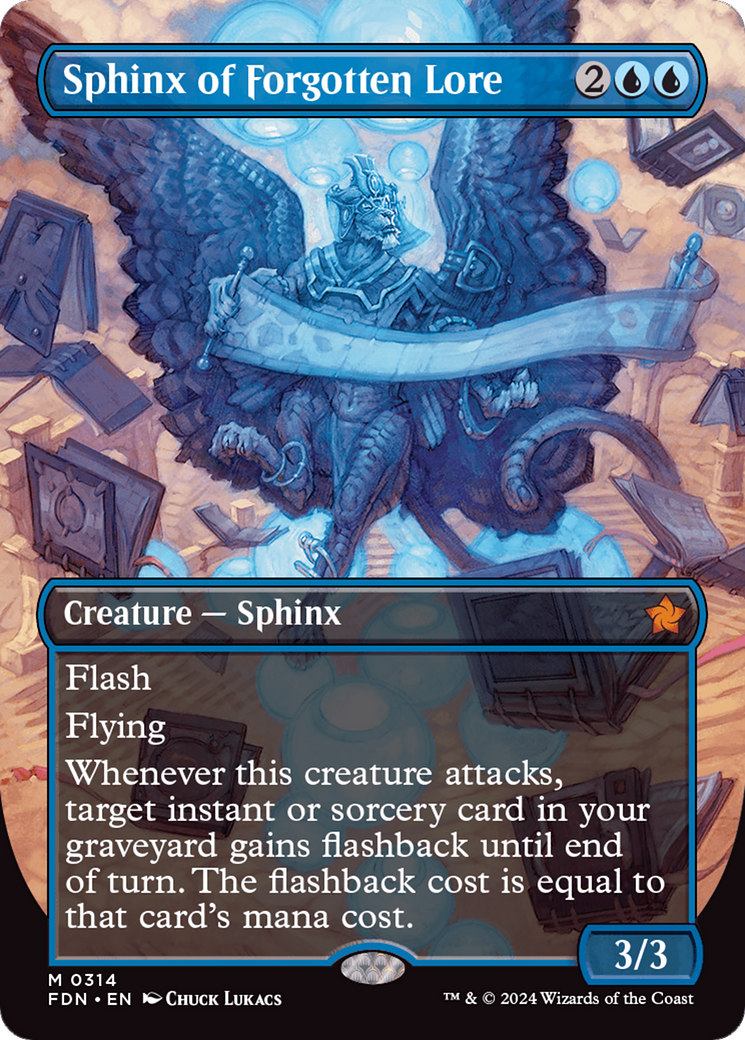 Sphinx of Forgotten Lore (Borderless) [Foundations] | Good Games Cannington