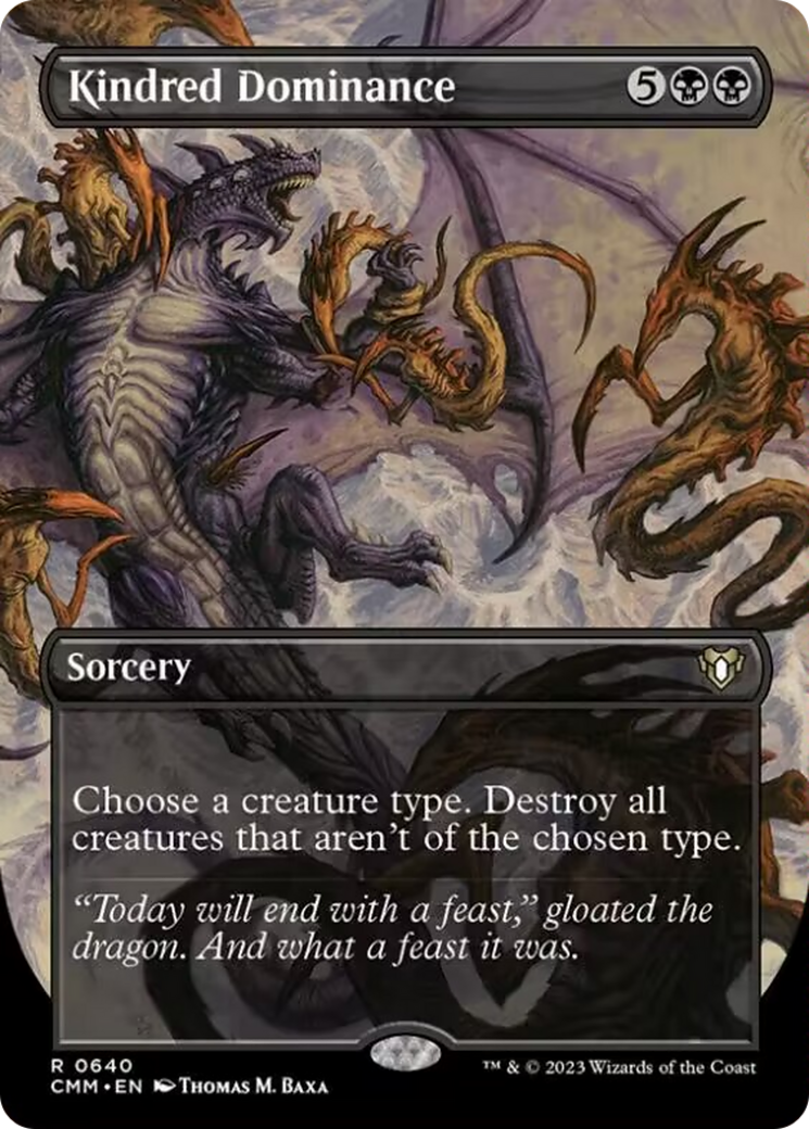 Kindred Dominance (Borderless Alternate Art) [Commander Masters] | Good Games Cannington
