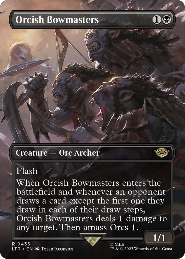 Orcish Bowmasters (Borderless Alternate Art) [The Lord of the Rings: Tales of Middle-Earth] | Good Games Cannington