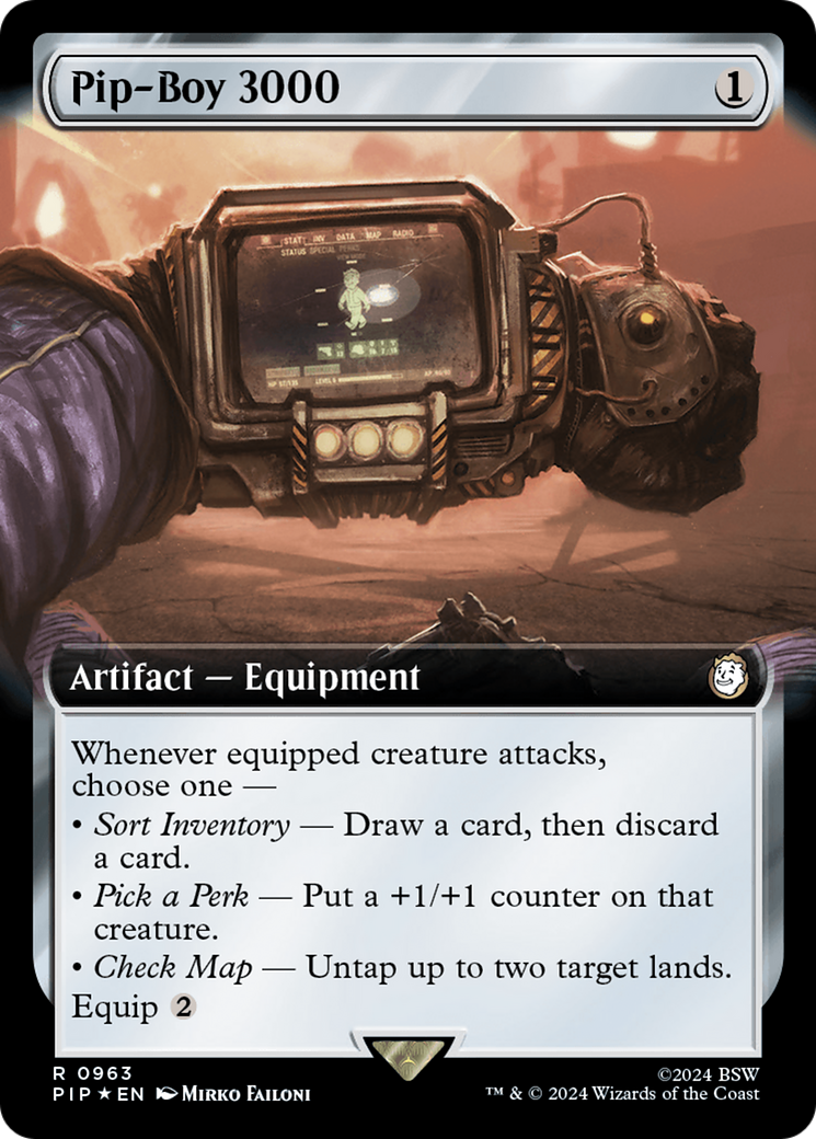 Pip-Boy 3000 (Extended Art) (Surge Foil) [Fallout] | Good Games Cannington