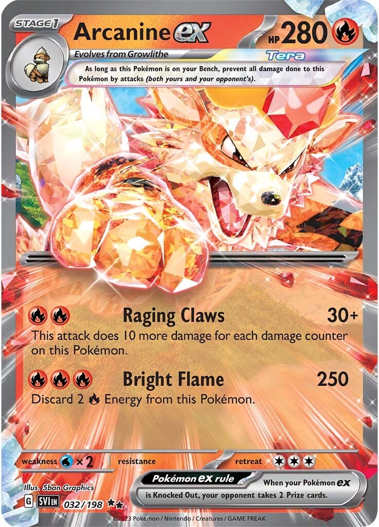 Arcanine ex (032/198) [Scarlet & Violet: Base Set] | Good Games Cannington