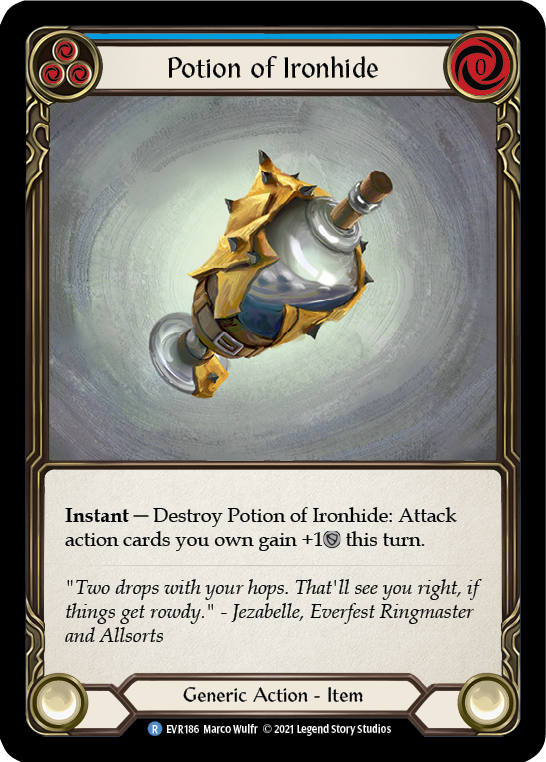 Potion of Ironhide [EVR186] (Everfest)  1st Edition Cold Foil | Good Games Cannington