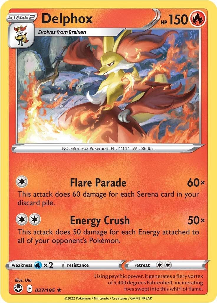 Delphox (027/195) [Sword & Shield: Silver Tempest] | Good Games Cannington