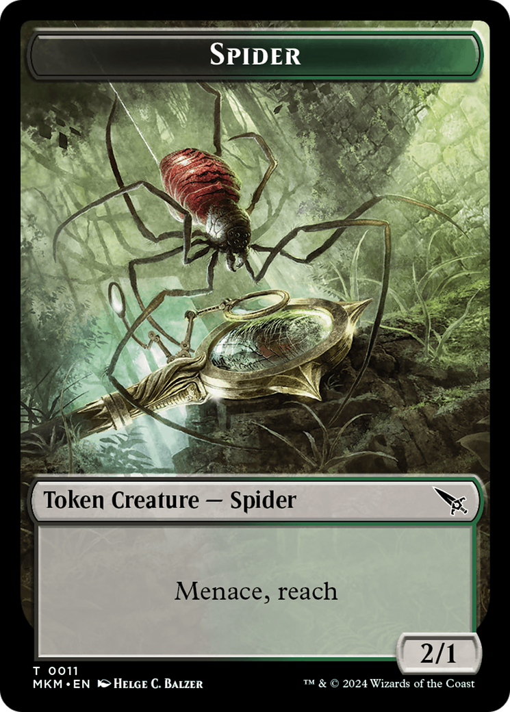 Detective // Spider Double-Sided Token [Murders at Karlov Manor Tokens] | Good Games Cannington