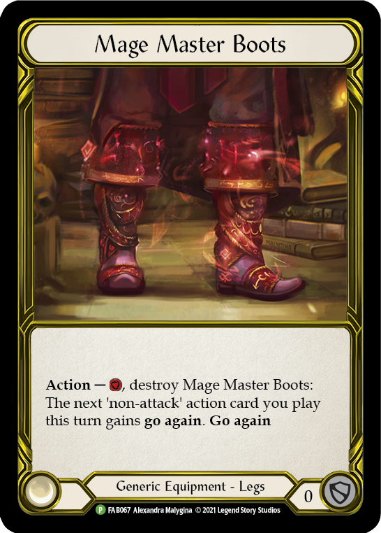 Mage Master Boots (Golden) [FAB067] (Promo)  Cold Foil | Good Games Cannington