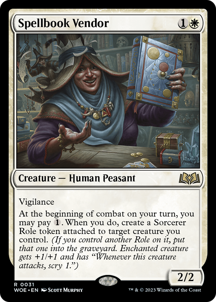 Spellbook Vendor [Wilds of Eldraine] | Good Games Cannington