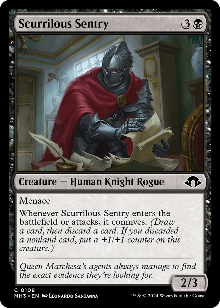 Scurrilous Sentry [Modern Horizons 3] | Good Games Cannington
