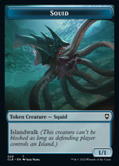 Squid // Copy Double-Sided Token [Commander Legends: Battle for Baldur's Gate Tokens] | Good Games Cannington