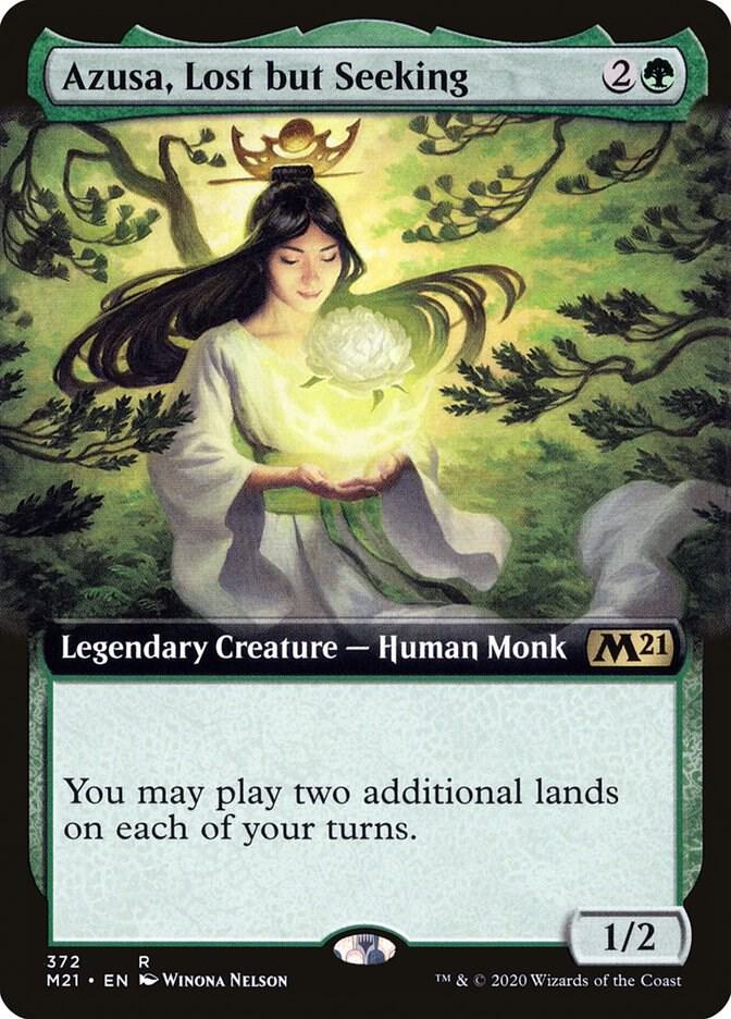 Azusa, Lost but Seeking 372 (Core Set 2021)  - Extended Art | Good Games Cannington