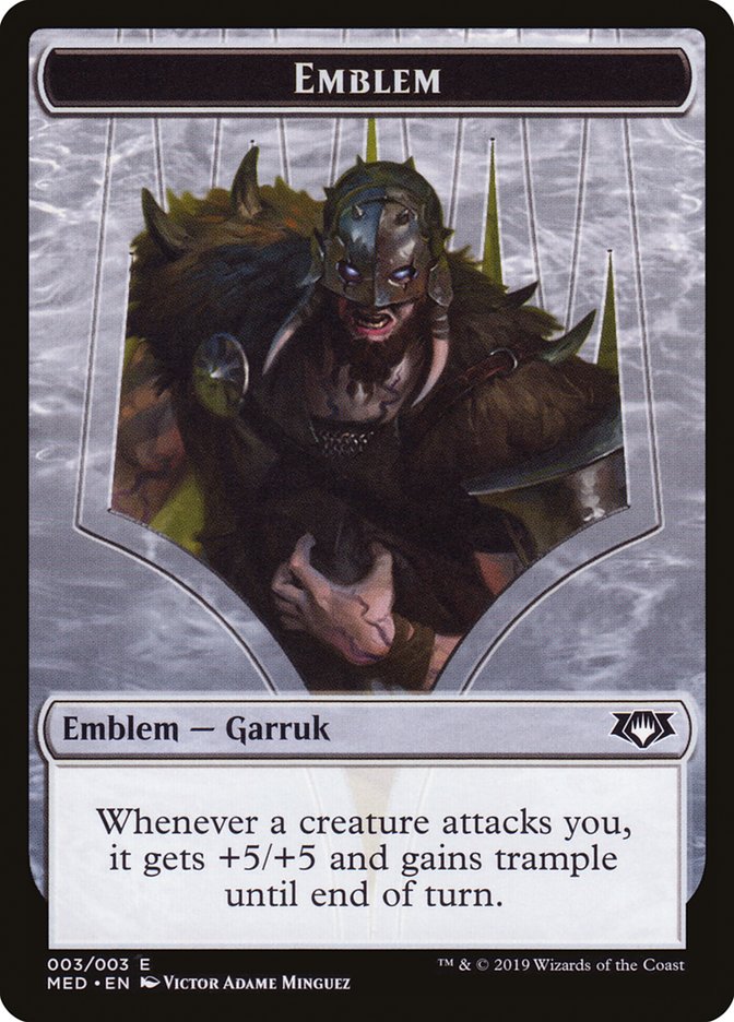 Garruk, Apex Predator Emblem [Mythic Edition Tokens] | Good Games Cannington