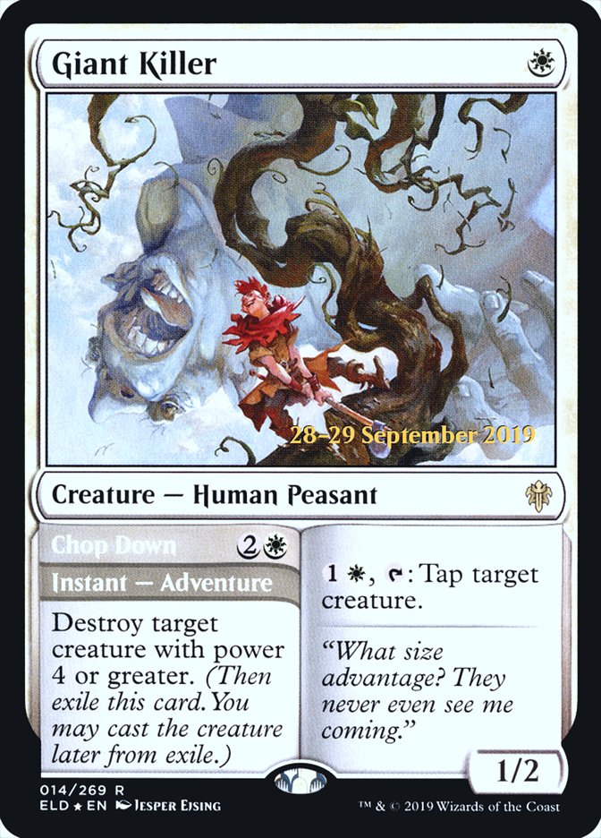 Giant Killer // Chop Down [Throne of Eldraine Prerelease Promos] | Good Games Cannington