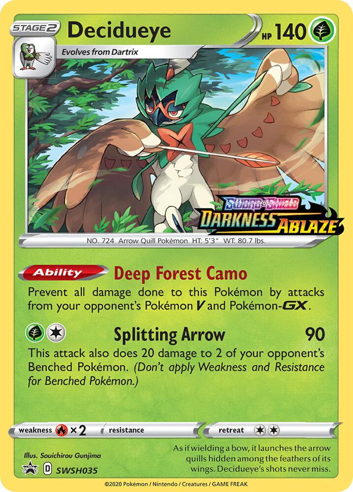 Decidueye Prerelease SWSH035 (SWSH: Sword & Shield Promo Cards)  - Holofoil | Good Games Cannington