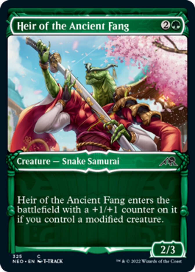 Heir of the Ancient Fang (Showcase Samurai) [Kamigawa: Neon Dynasty] | Good Games Cannington
