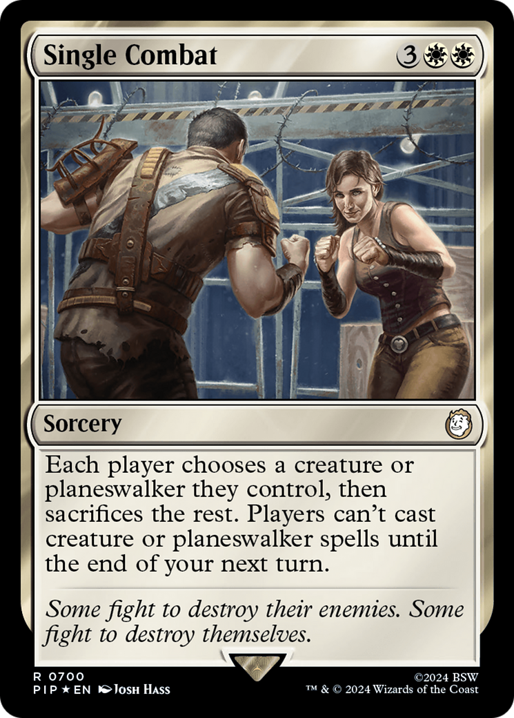 Single Combat (Surge Foil) [Fallout] | Good Games Cannington