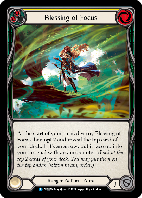 Blessing of Focus (Yellow) [DYN160] (Dynasty) | Good Games Cannington