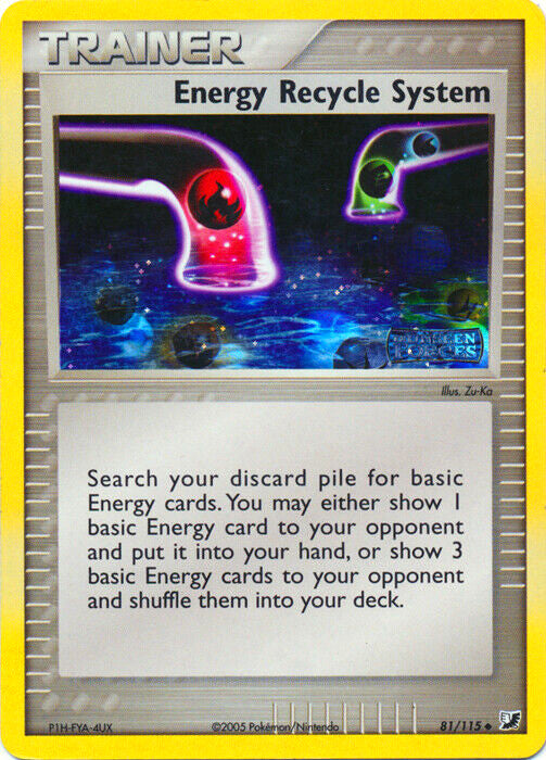 Energy Recycle System (81/115) (Stamped) [EX: Unseen Forces] | Good Games Cannington