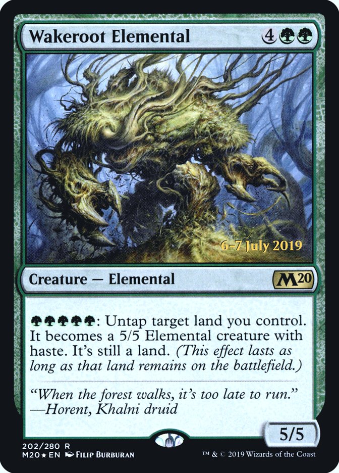 Wakeroot Elemental [Core Set 2020 Prerelease Promos] | Good Games Cannington