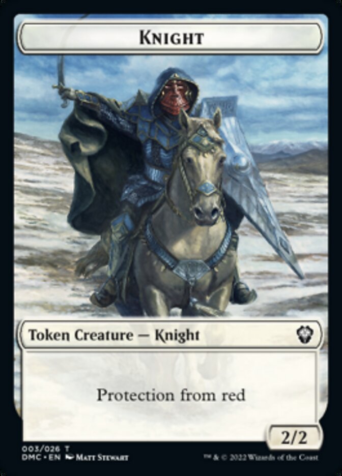 Saproling // Knight Double-Sided Token [Dominaria United Tokens] | Good Games Cannington